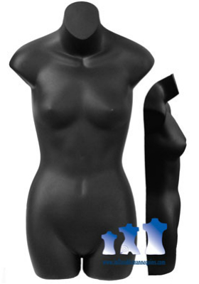 Female 3/4 Form  - Hard Plastic, Black